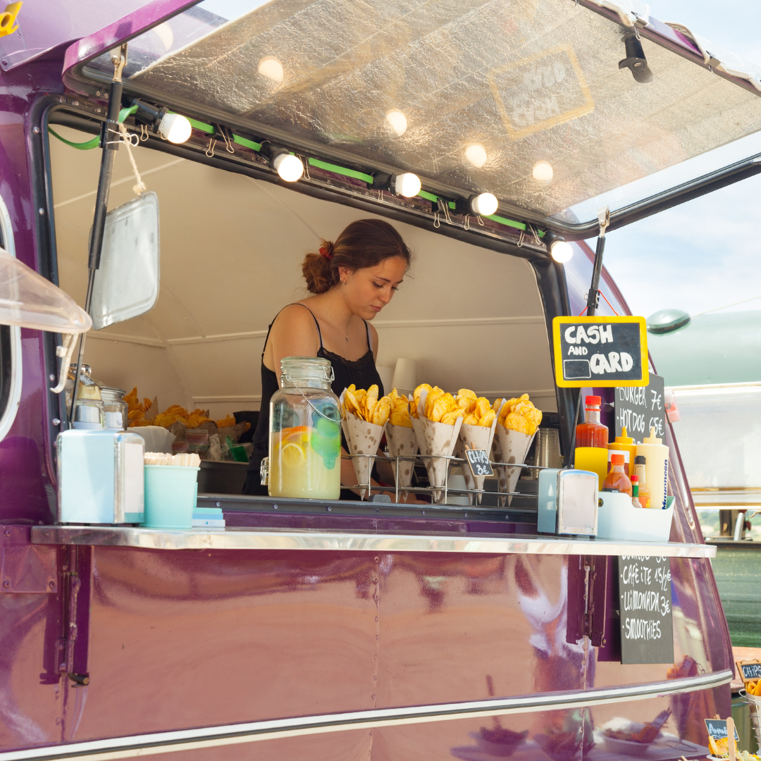 food truck serving potatoes