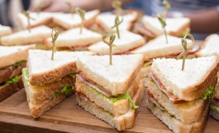 plate of finger sandwiches