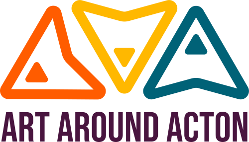 Art Around Acton logo coloured triangles