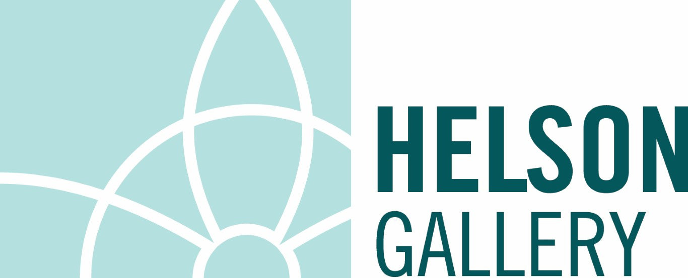 Helson Gallery Logo A blue and white logo for the Helson Gallery