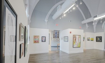 inside art gallery