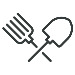 Fork & Shovel Icon