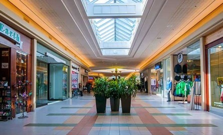 Inside shopping mall