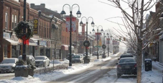 Downtown Georgetown in the winter