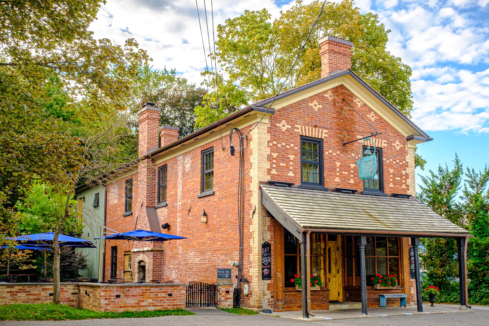 Old red brick building