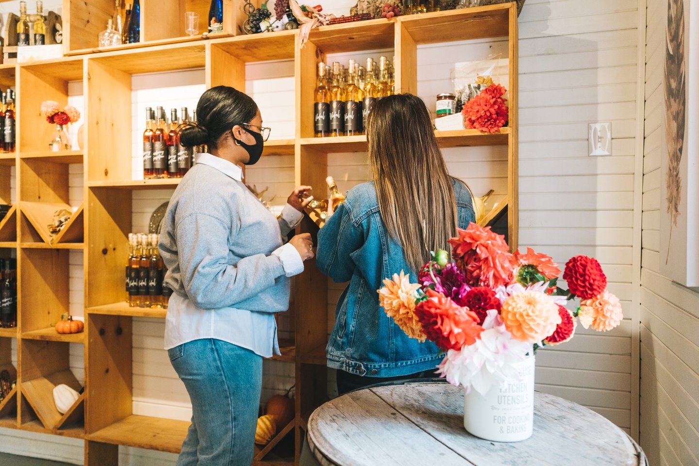 Women holding wine